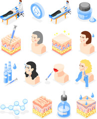 Hyaluronic Acid Icon Set