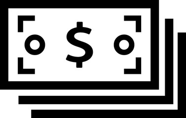 money cash, banknote icon           