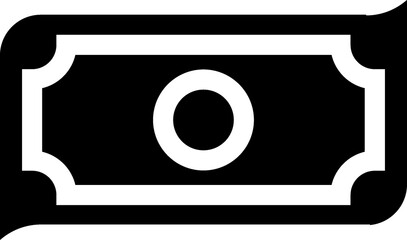 Money, currency, dollar black glyph symbol