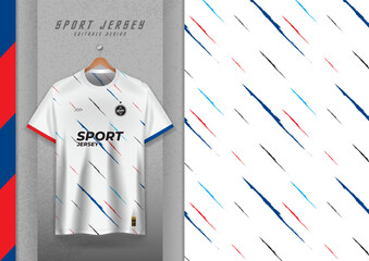 Fabric pattern design for sports t-shirts, soccer jerseys, running jerseys, jerseys, gym jerseys, white