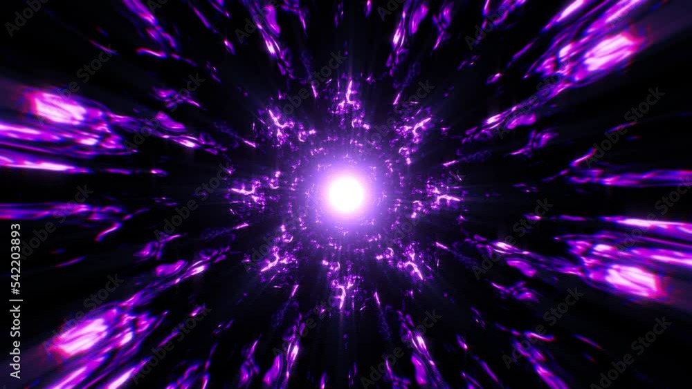 Wall mural Burning purple flare light energy loop