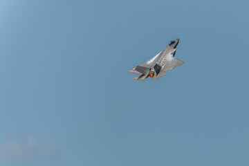 Fighter jet climbing