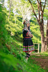 Miao Woman In Traditional Dress