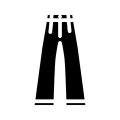 straight leg pants apparel glyph icon vector. straight leg pants apparel sign. isolated symbol illustration