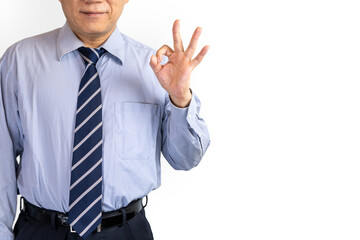 OKサインをするビジネスマン