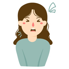 screaming face illustration