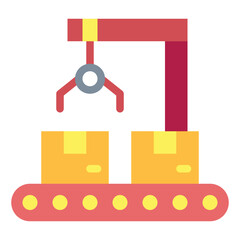 conveyor flat icon style