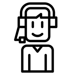 call center line icon style