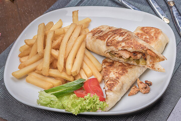 chicken and chips