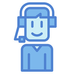 call center two tone icon style