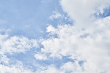 Beatiful blue sky with clouds on a sunny day