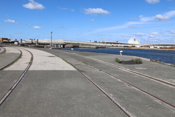 Fototapeta premium Le port, ville de Calais, département Nord Pas de Calais, France
