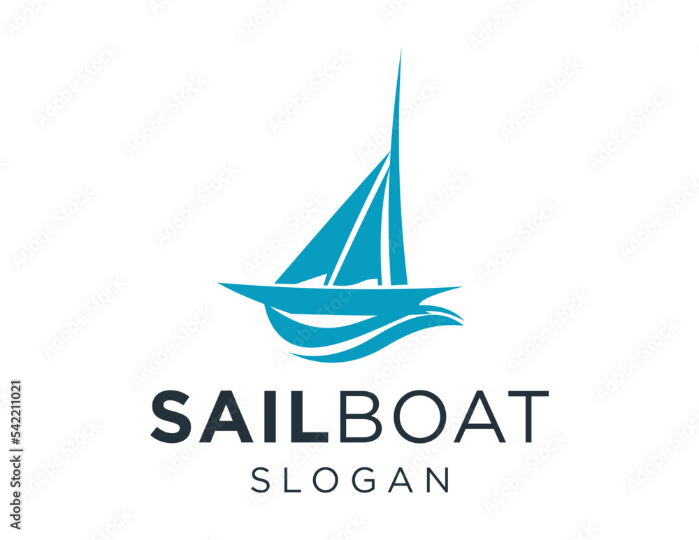 Aufkleber logo design about sailboat on a white background. made using the coreldraw application.
