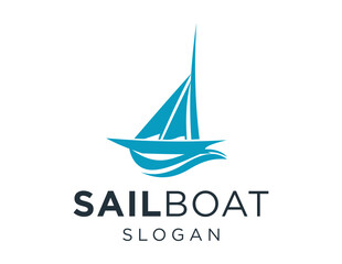 Logo design about Sailboat on a white background. made using the CorelDraw application.