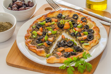 pizza with mushrooms