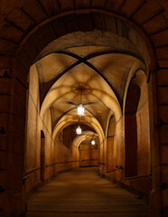 Obraz premium night view to Cesky Krumlov castle - Czech republic