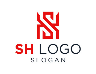 Logo design about SH letter on a white background. made using the CorelDraw application.