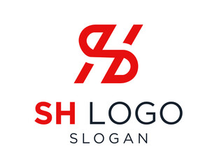 Logo design about SH letter on a white background. made using the CorelDraw application.
