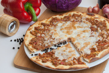 pizza with salami