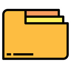 folder filled outline icon style