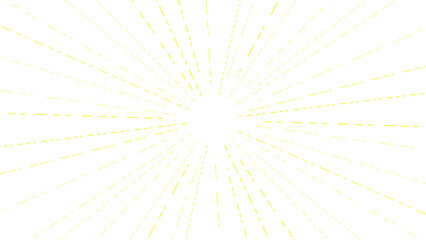 Obraz premium 黄色い破線の集中線 16：9 PNG