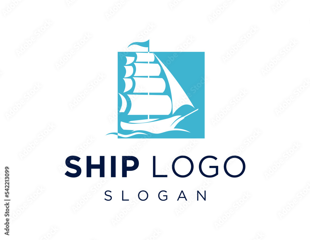 Aufkleber logo design about ship on a white background. made using the coreldraw application.