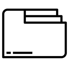 folder line icon style