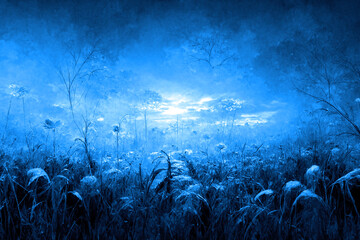 Fototapeta na wymiar Blue background texture, wavy sea pattern , icy windy and curvy illustration winter art 
