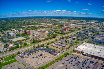 Aerial View of the Twin Cities Suburb of Apple Valley, Minnesota