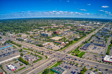 Aerial View of the Twin Cities Suburb of Apple Valley, Minnesota