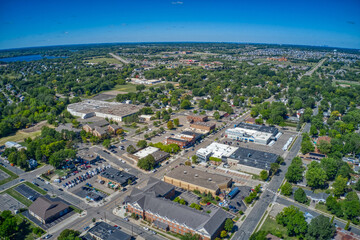 Fototapeta na wymiar Aerial View of the Twin Cities Exurb of Lakeville, Minnesota