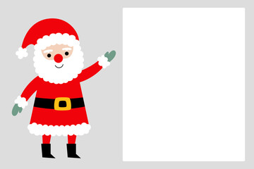 Christmas vector illustration with Santa Claus and blank space for text