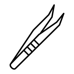 Tweezers Line Icon