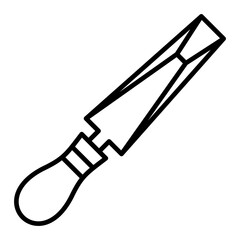 Chisel Line Icon