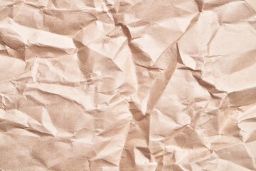  Brown crumpled paper texture background