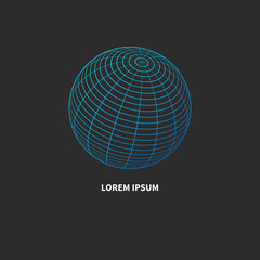 Grid planet, communication logo