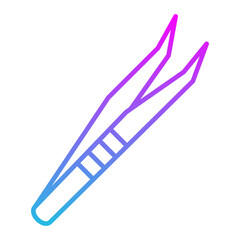 Tweezers Line Gradient Icon