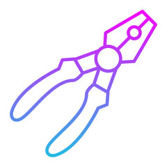 Plier Line Gradient Icon