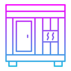 Sauna Line Gradient Icon