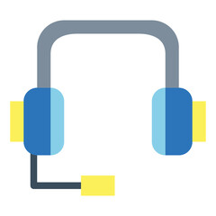 headset flat icon style