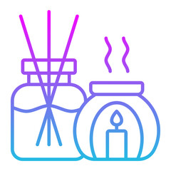Aroma Line Gradient Icon