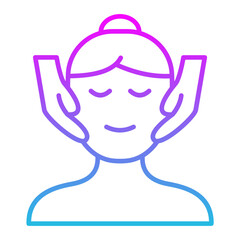Massage Line Gradient Icon