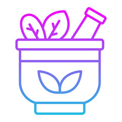Herb Line Gradient Icon