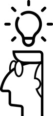 Idea line icon. Light bulb