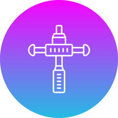 Fototapeta premium Disc Detainer Gradient Circle Line Inverted Icon