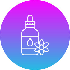 Essential Oil Gradient Circle Line Inverted Icon