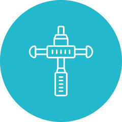 Fototapeta premium Disc Detainer Multicolor Circle Line Inverted Icon