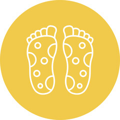 Reflexology Multicolor Circle Line Inverted Icon