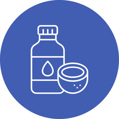Coconut Oil Multicolor Circle Line Inverted Icon