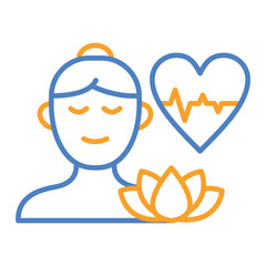 Health Blue And Orange Line Icon